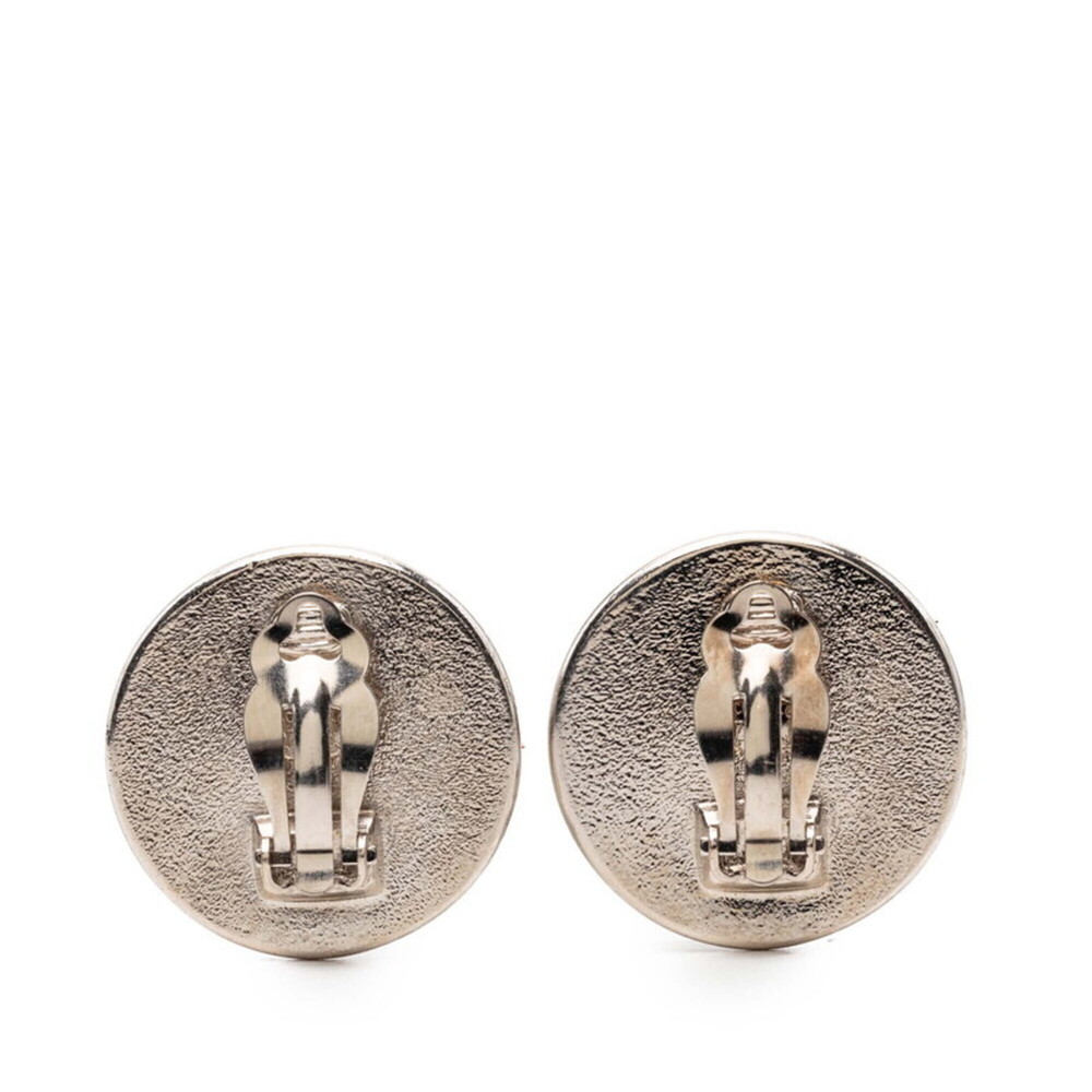 CHANEL Vintage Black Logo Earrings - Picture 2 of 3